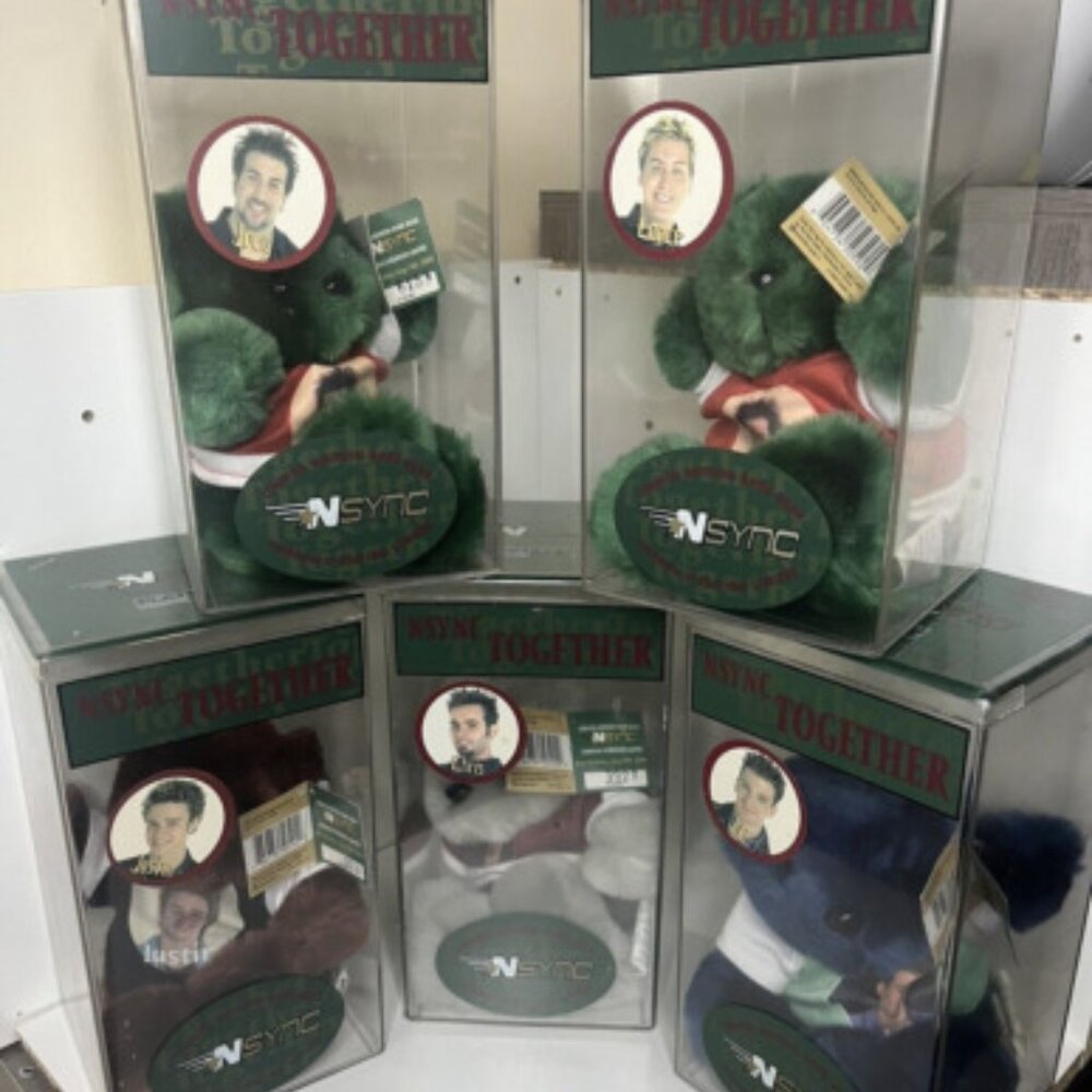 NSYNC Together Teddy Bear Keeper Platinum Series ~ Complete Set of 5- NEW/SEALED